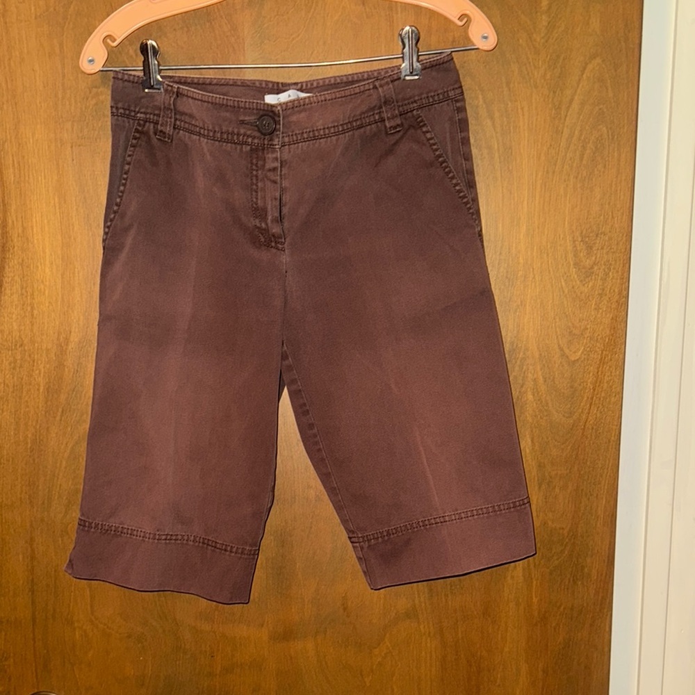 Cabi Brown Bermuda Shorts with Tailored Fit